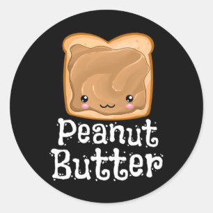 Kawaii Peanut Butter Jelly PBand J Halloween Match Runder Aufkleber
