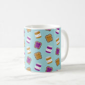 Kawaii Peanut Butter & Jelly Sandwich Couple Kaffeetasse (VorderseiteRechts)