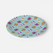 Kawaii Peanut Butter & Jelly Sandwich Couple Pappteller (Schrägansicht)