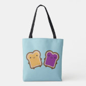 Kawaii Peanut Butter & Jelly Sandwich Couple Tasche (Rückseite)