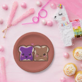 Kawaii Peanut Butter und Jelly Friends Pappteller (Party)