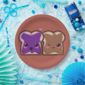 Kawaii Peanut Butter und Jelly Friends Pappteller (Party)