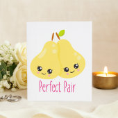 Kawaii Pear Couple Perfect Pair Funny Pub Einladung