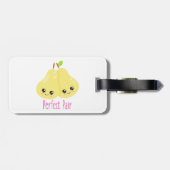 Kawaii Pear Couple Perfect Pair Funny Pub Gepäckanhänger (Rückseite horizontal)