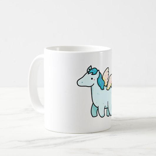 Kawaii Pegasus Kaffeetasse (Vorderseite Links)