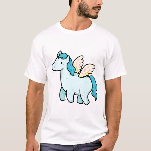 Kawaii Pegasus T-Shirt (Vorderseite)