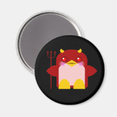 Kawaii Penguin Devil Halloween Magnet (Vorderseite/Rückseite)