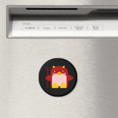 Kawaii Penguin Devil Halloween Magnet (In Situ (Geschirrspüler))
