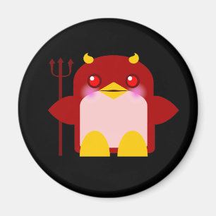 Kawaii Penguin Devil Halloween Magnet