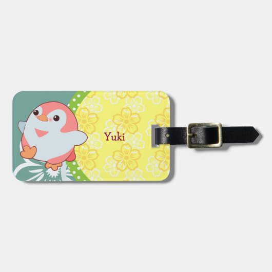 Kawaii Penguin Gepäckanhänger (Vorderseite horizontal)