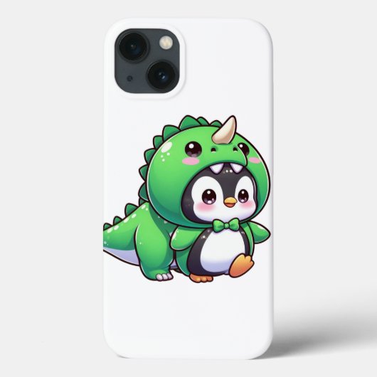 Kawaii Penguin in Dino Disguise Case-Mate iPhone Hülle (Rückseite)