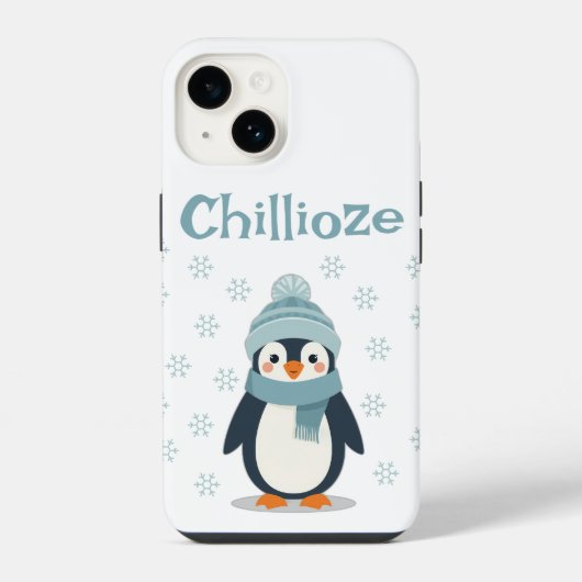Kawaii Penguin Phone Case - Chillioze Niedlich Win iPhone Hülle (Rückseite)