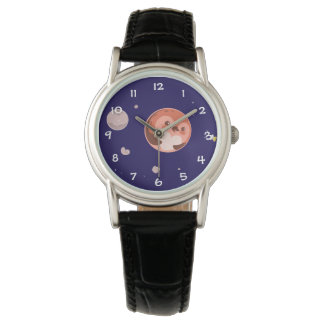 Kawaii Penguin Planet Pluto Armbanduhr