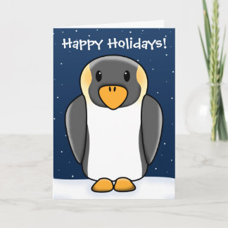 Kawaii Penguin Weihnachtskarte Feiertagskarte