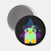 Kawaii Penguin Witch Magnet (Vorderseite/Rückseite)