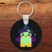 Kawaii Penguin Witch Schlüsselanhänger (Vorderseite)