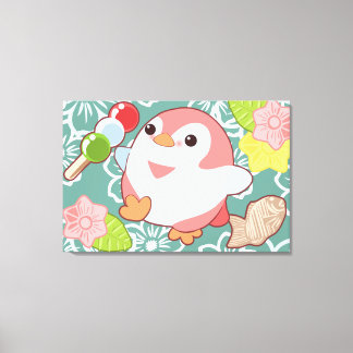 Kawaii Penguins Leinwanddruck