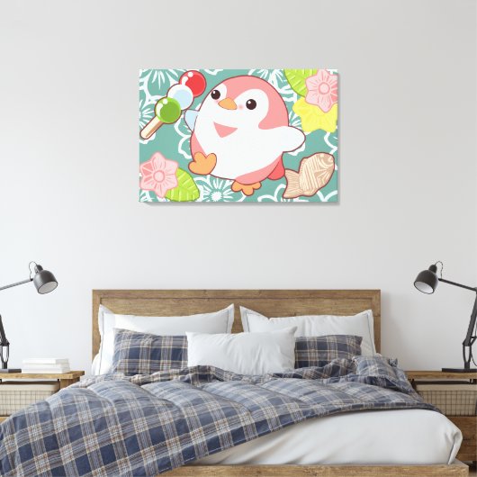 Kawaii Penguins Leinwanddruck (Insitu (Schlafzimmer))