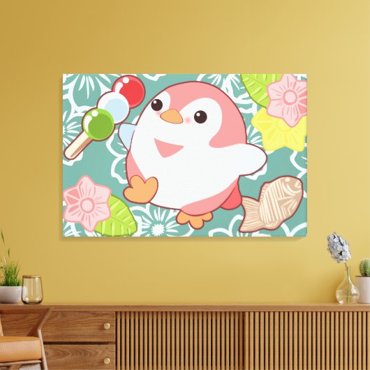 Kawaii Penguins Leinwanddruck (Insitu (Wohnzimmer))