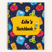 Kawaii Personalisiertes Kinderbuch Notizblock (Vorderseite)