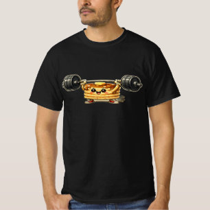 Kawaii Pfannkuchen Gewichtheben Süße Gym Fitness T-Shirt
