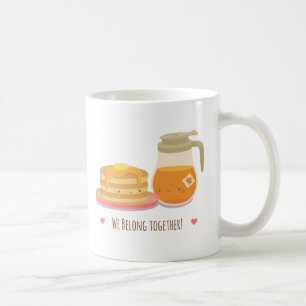 Kawaii Pfannkuchen-und Ahorn-Sirup-Paar-Tasse Kaffeetasse