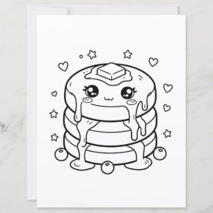 Kawaii Pfannkuchenstapel Färbung