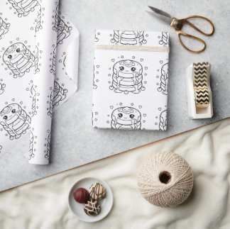 Kawaii Pfannkuchenstapel Färbung Geschenkpapier