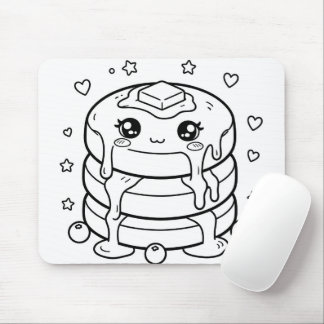 Kawaii Pfannkuchenstapel Färbung Mousepad