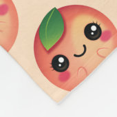 Kawaii Pfirsich Fleecedecke (Ecke)