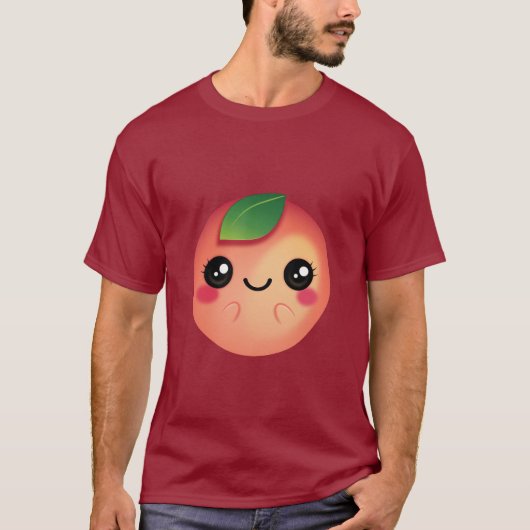 Kawaii Pfirsich T-Shirt (Vorderseite)