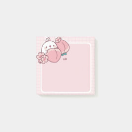  Kawaii Pfirsichpferd Blume Sakura Pink niedlich Post-it Klebezettel