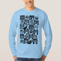 Kawaii Pfoten Emotionen Schwarz Weiß Raster