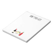 Kawaii Pho Don't Pho-Get Punny Noodles Notizblock (Rotiert)