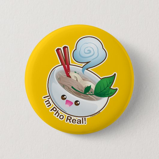 Kawaii Pho wirklich Button (Vorderseite)