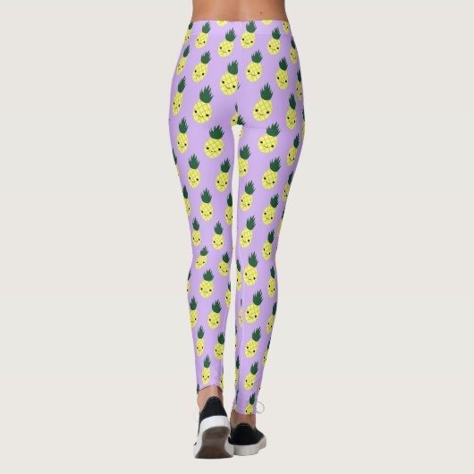 Kawaii Pineaple Pattern" Leggings (Rückseite)