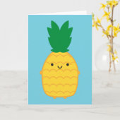 Kawaii Pineapple Karte (Gelbe Blume)