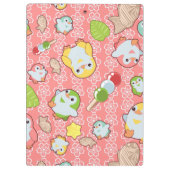 Kawaii Pinguine und Wagashi Klemmbrett (Rückseite)