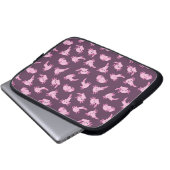 Kawaii Pink Axolotl Electronics Bag Laptopschutzhülle (Vorne Knopf)