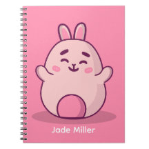 Kawaii Pink Bunny Personalisiert Name