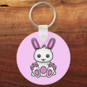 Kawaii Pink Bunny Schlüsselanhänger (Vorderseite)