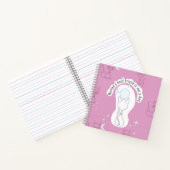 Kawaii Pink Cat Moon 8,5 Zoll Notebook Notizblock (Innenseite)