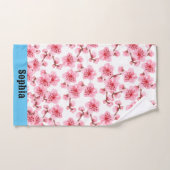 kawaii pink cherry blossoms badhandtuch set (Handtuch)