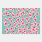 kawaii pink cherry blossoms geschenkpapier set (Vorderseite 2)