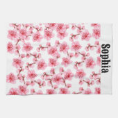 kawaii pink cherry blossoms geschirrtuch (Horizontal)