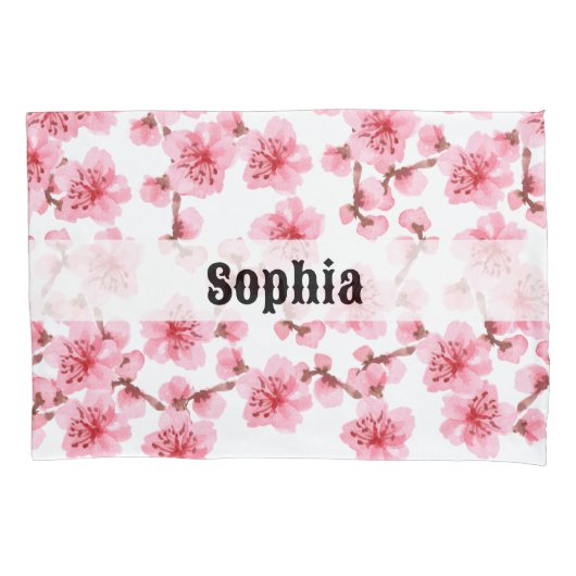kawaii pink cherry blossoms kissenbezug (Vorderseite)