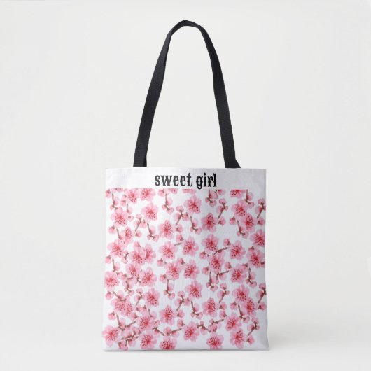 kawaii pink cherry blossoms tasche (Vorderseite)