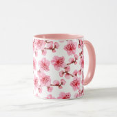  kawaii pink cherry blossoms tasse (VorderseiteRechts)