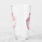 Kawaii Pink Chibi Katze mit Niedlicher Krone Glas (Links)