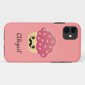 Kawaii Pink Cupcake mit Mustache Case-Mate iPhone Hülle (Rückseite (Horizontal))